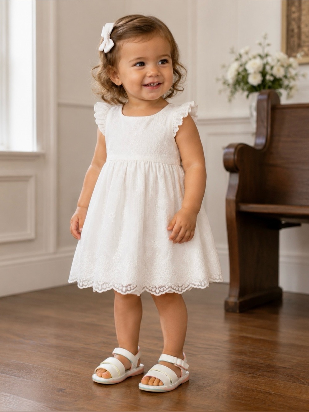 Kids white Sandals size 9m